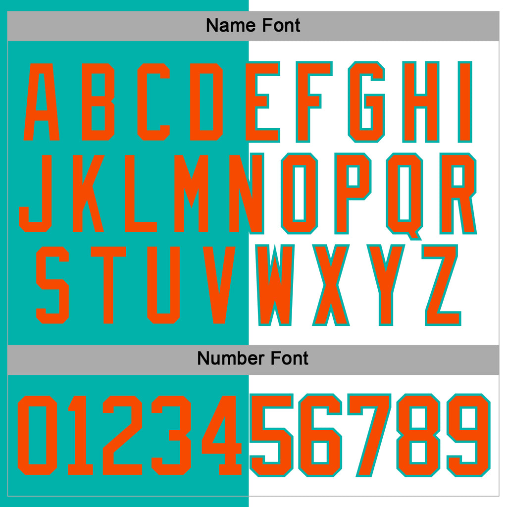 Custom Aqua Orange-White Split Fashion Hockey Lace Neck Jersey