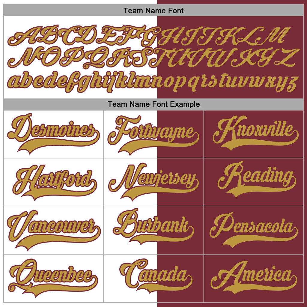 Custom Burgundy Old Gold-White Split Fashion Hockey Lace Neck Jersey