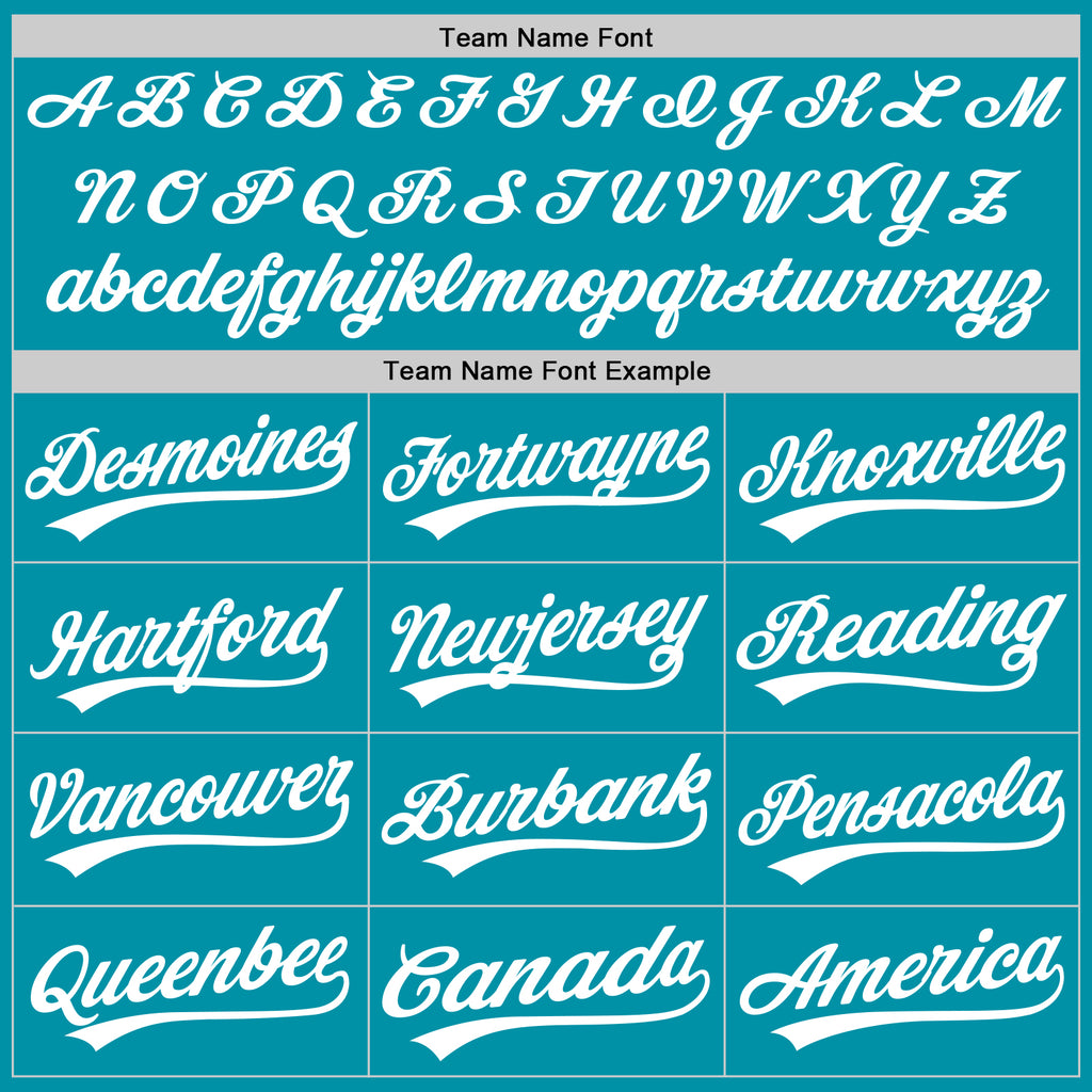 Custom Stitched Teal White-Teal Baseball Pullover Sweatshirt Hoodie