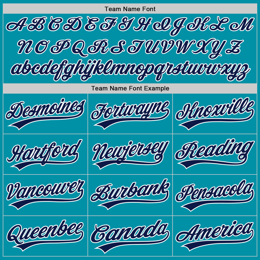 Custom Stitched Teal Navy-White Baseball Pullover Sweatshirt Hoodie