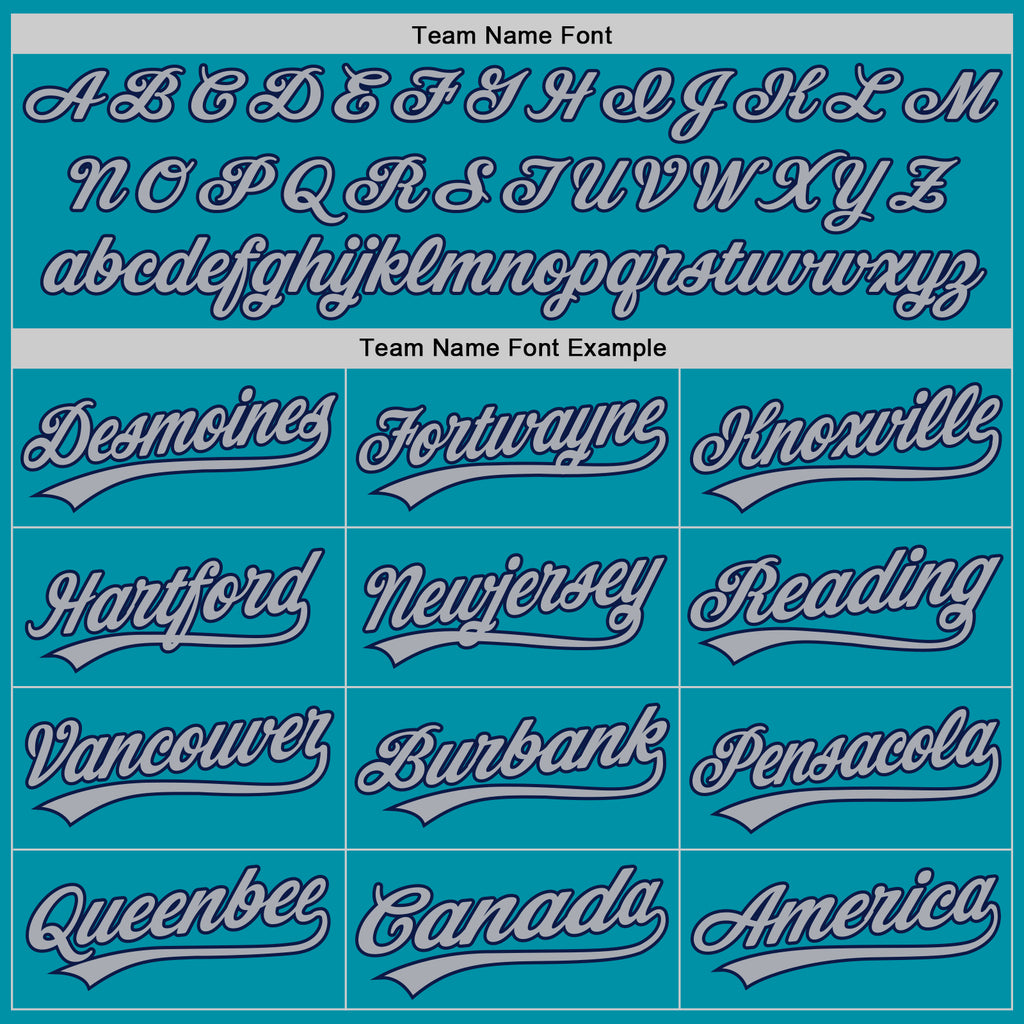 Custom Stitched Teal Gray-Navy Baseball Pullover Sweatshirt Hoodie