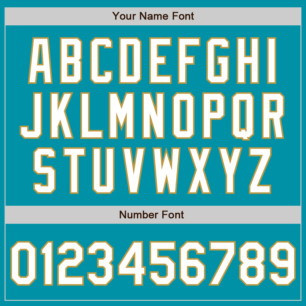 Custom Stitched Teal White-Old Gold Baseball Pullover Sweatshirt Hoodie