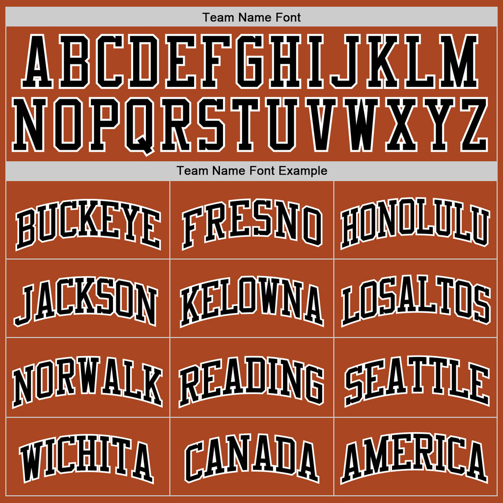 Custom Texas Orange Black-White Authentic Basketball Jersey