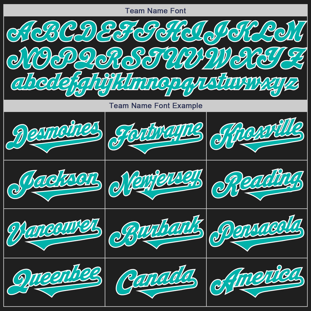 Custom Black Aqua-White Authentic Two Tone Baseball Jersey