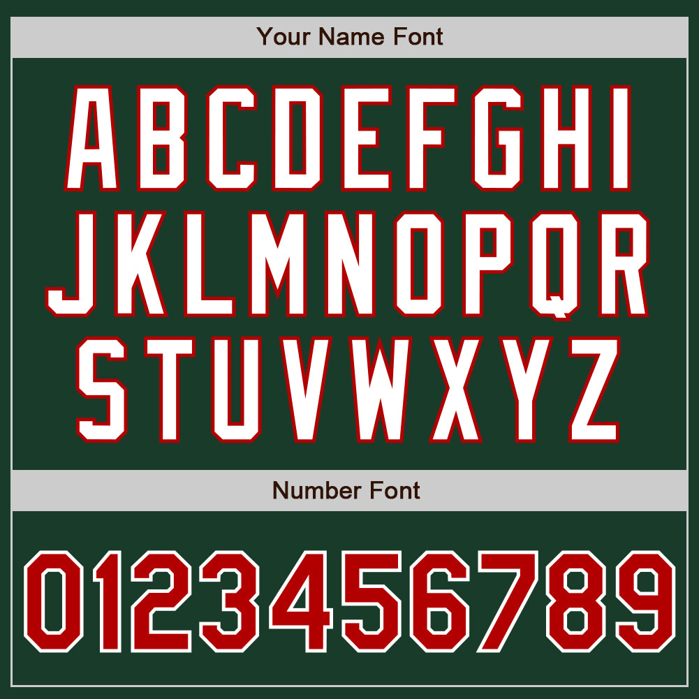 Custom Green Red-White Authentic Two Tone Baseball Jersey