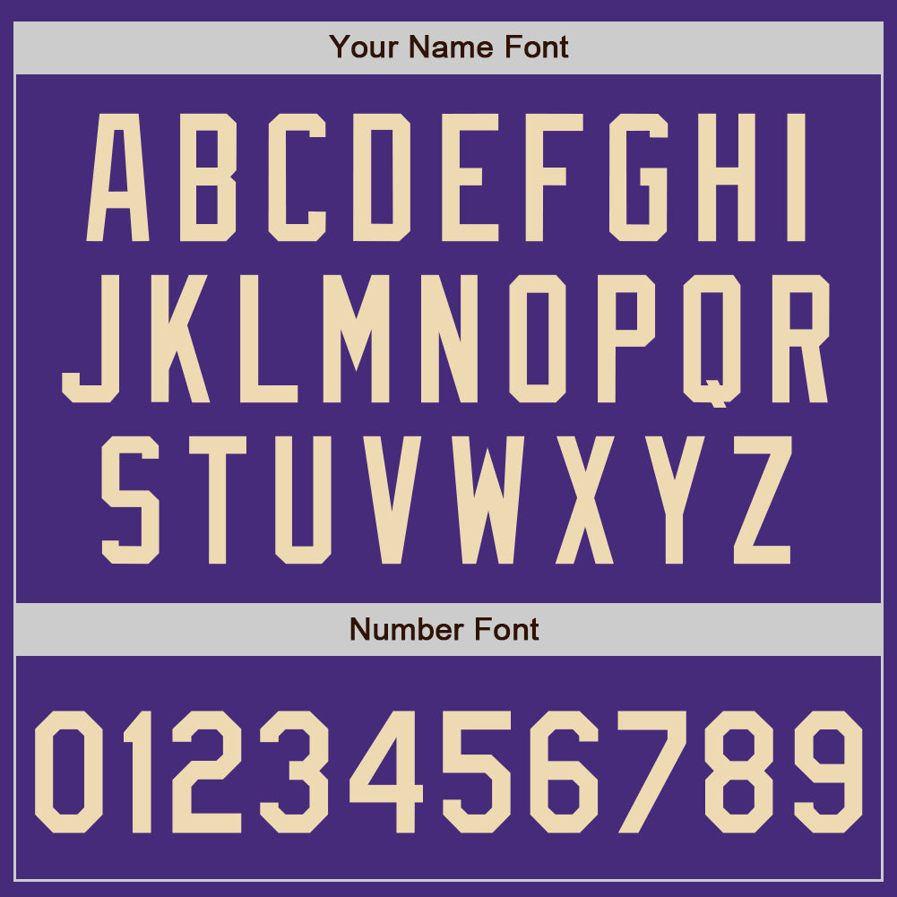 Custom Purple Cream Authentic Two Tone Baseball Jersey