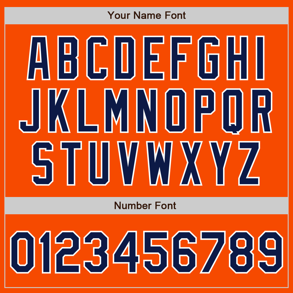 Custom Orange Navy-White Authentic Two Tone Baseball Jersey