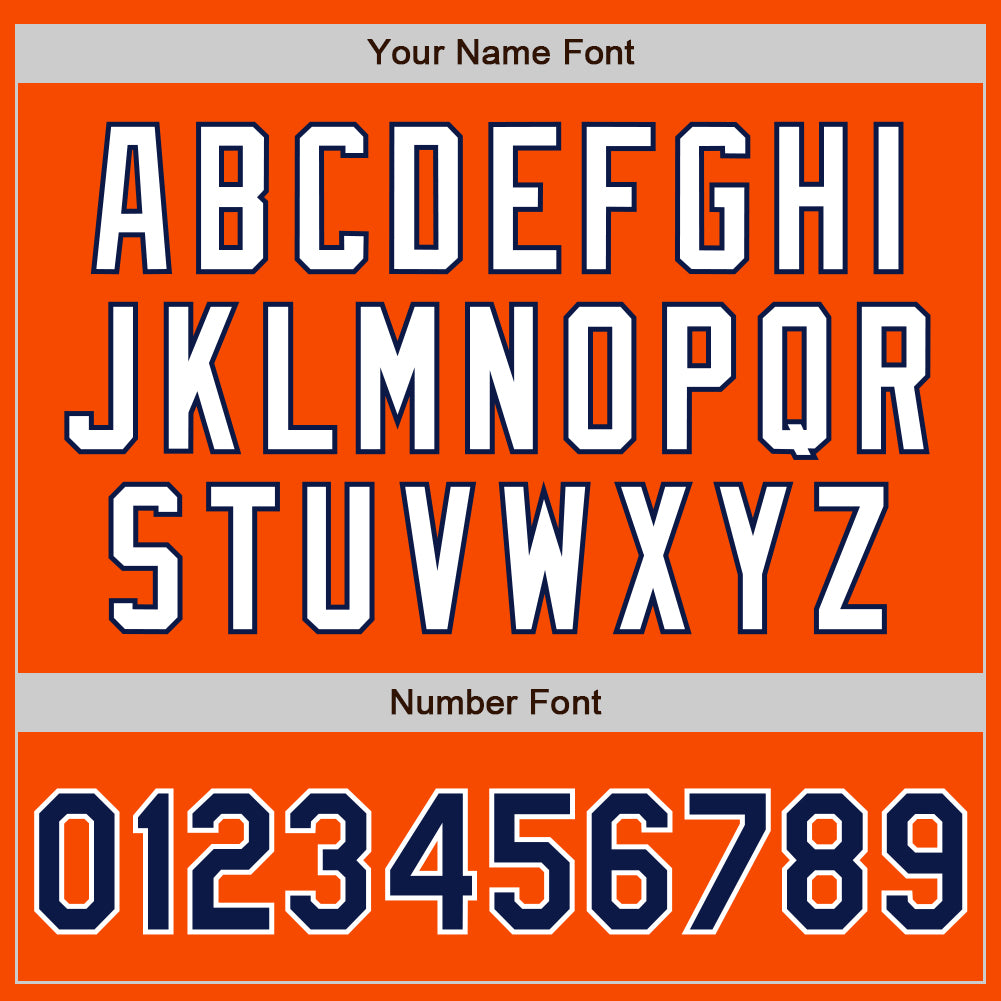 Custom Orange Navy-White Authentic Two Tone Baseball Jersey