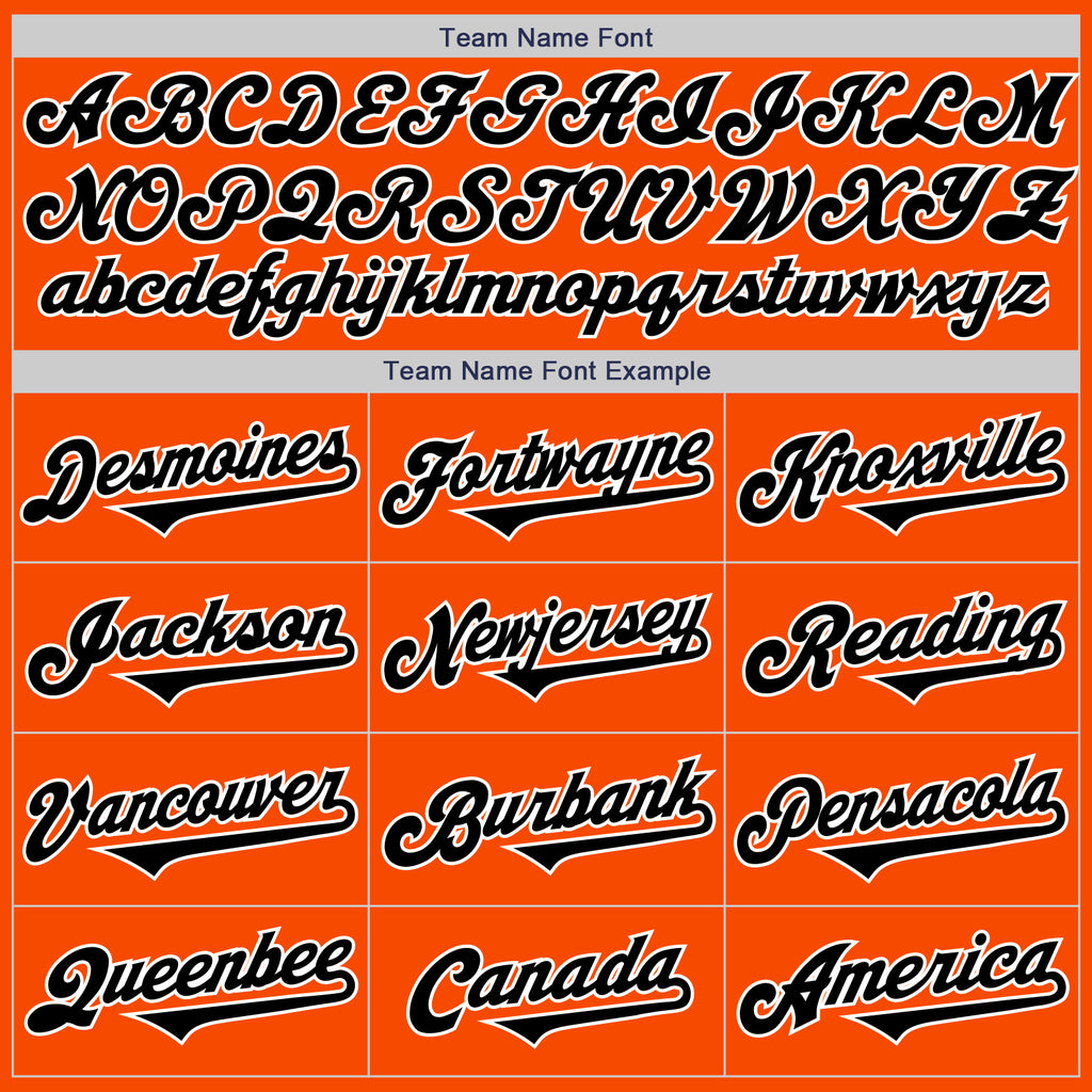 Custom Orange Black-White Authentic Two Tone Baseball Jersey
