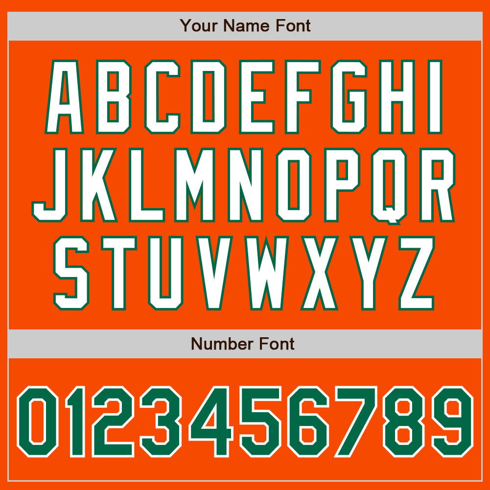 Custom Orange Kelly Green-White Authentic Two Tone Baseball Jersey