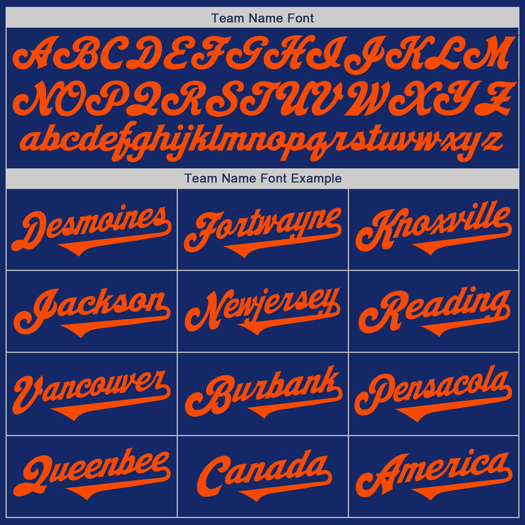 Custom Royal Orange Authentic Two Tone Baseball Jersey