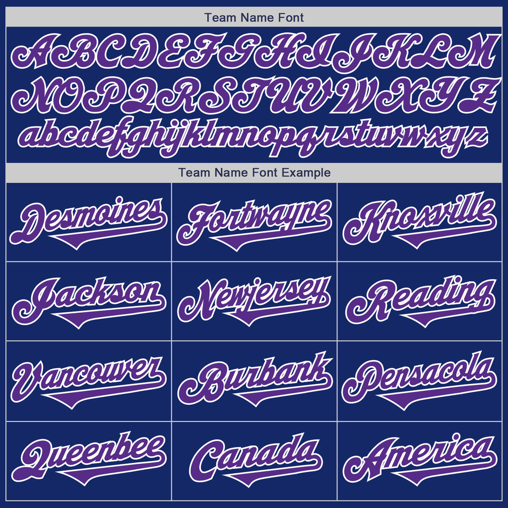 Custom Royal Purple-White Authentic Two Tone Baseball Jersey