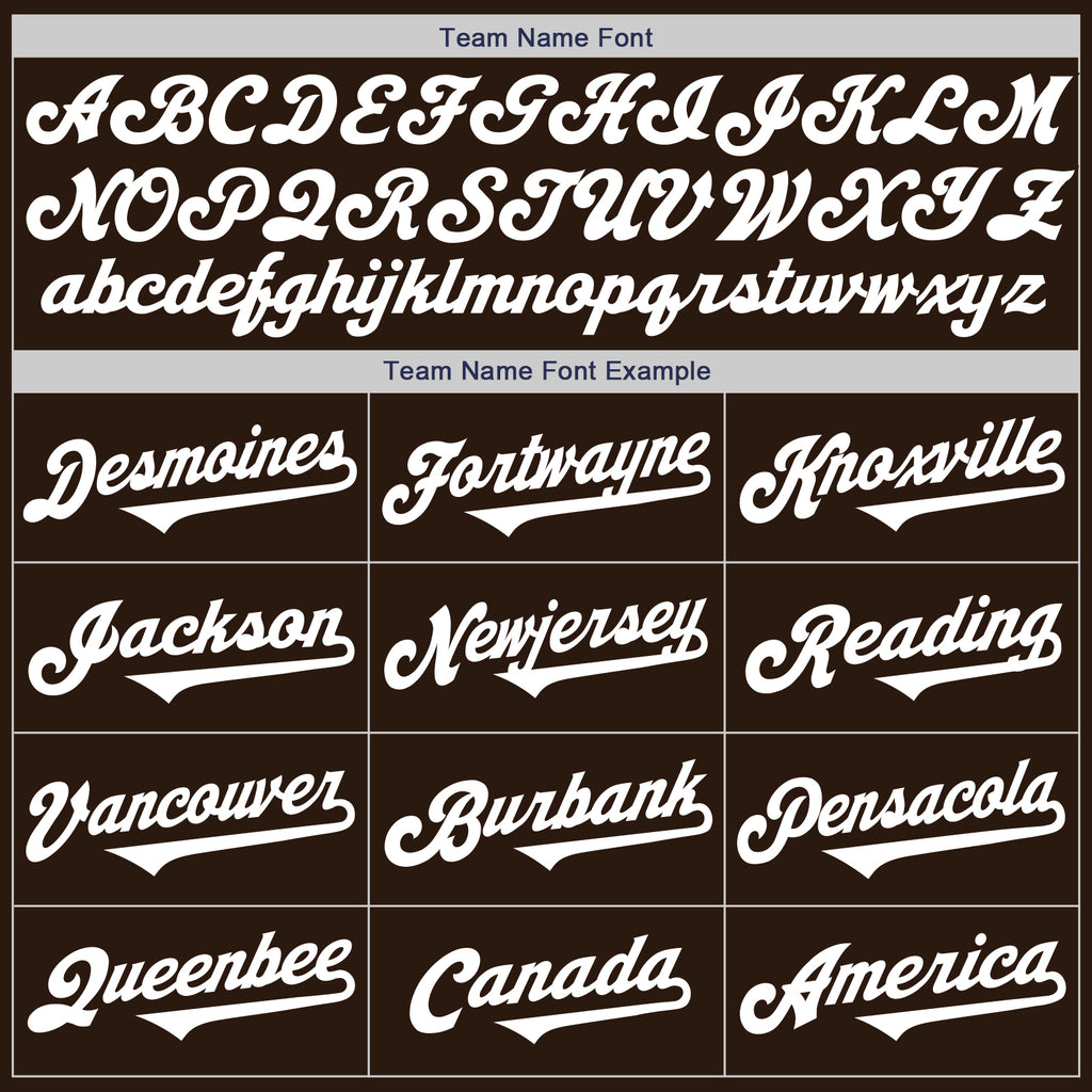 Custom Brown White Authentic Two Tone Baseball Jersey