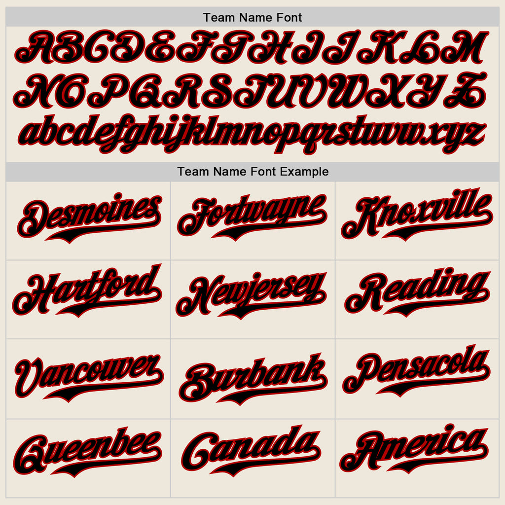 Custom Cream Black Pinstripe Red Authentic Two Tone Baseball Jersey
