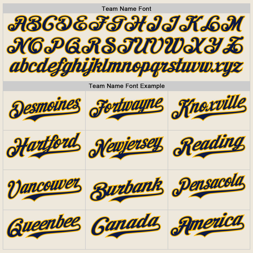 Custom Cream Navy Pinstripe Gold Authentic Two Tone Baseball Jersey
