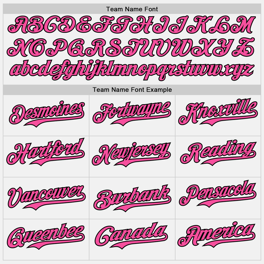 Custom White Pink Pinstripe Black Authentic Two Tone Baseball Jersey
