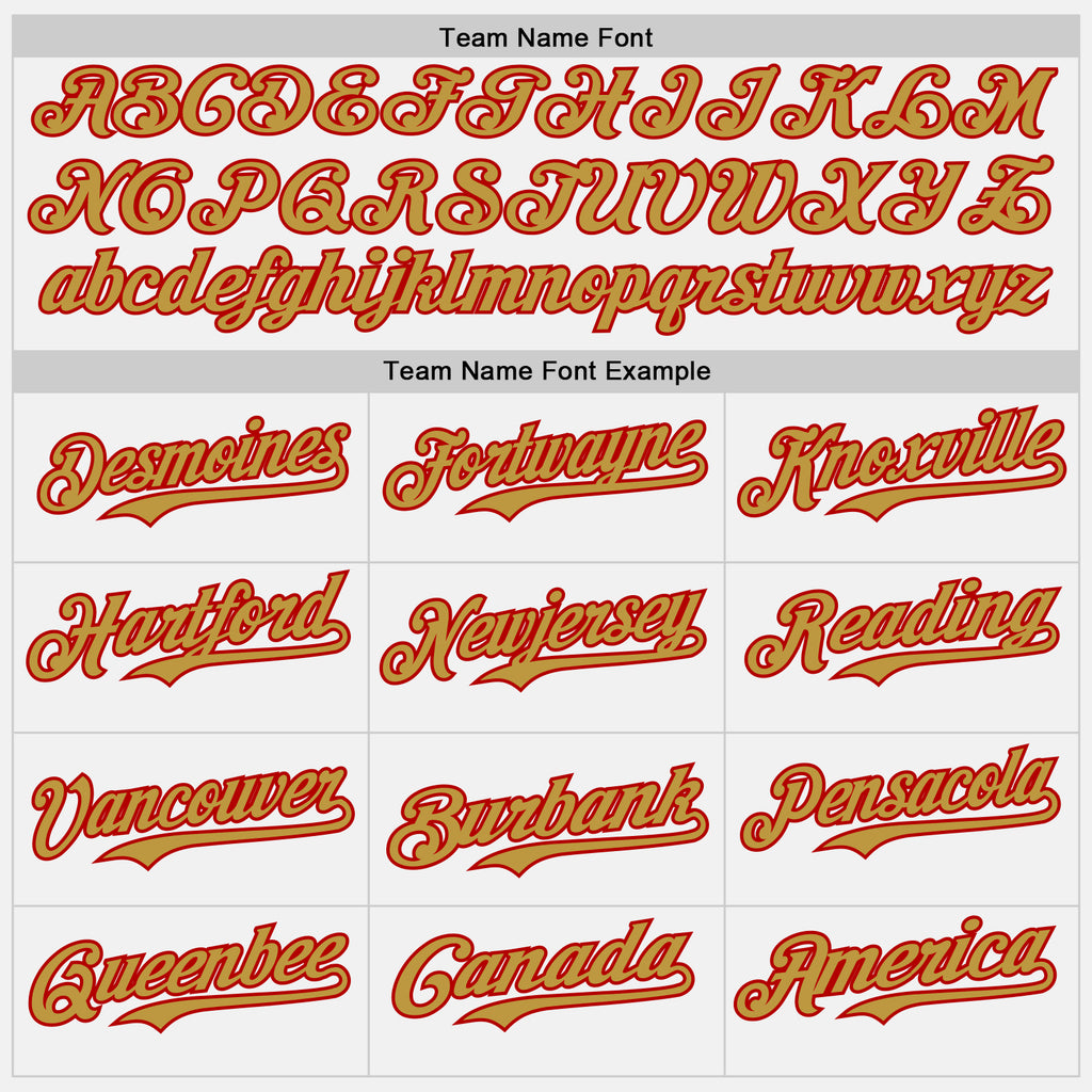Custom White Old Gold Pinstripe Red Authentic Two Tone Baseball Jersey
