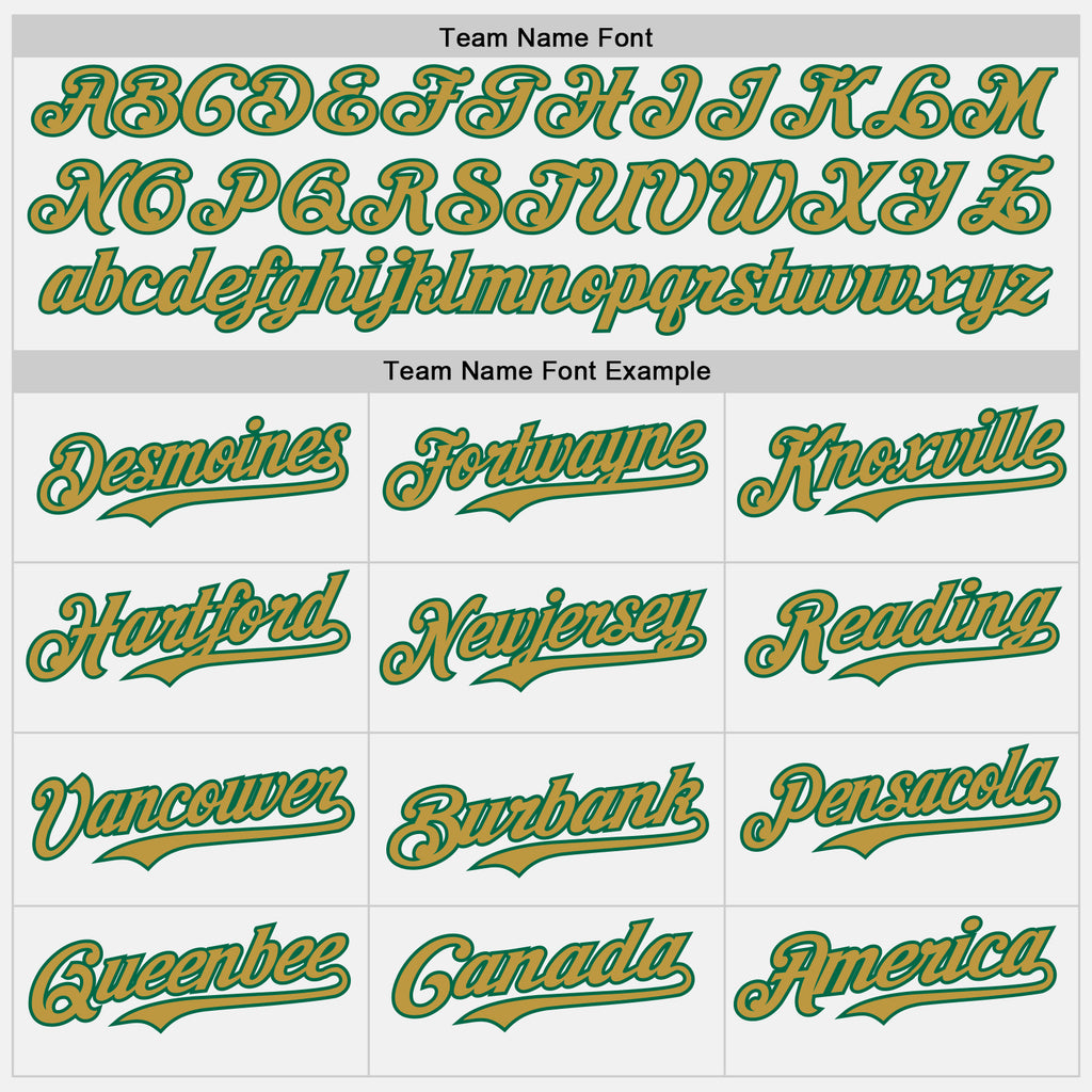 Custom White Old Gold Pinstripe Kelly Green Authentic Two Tone Baseball Jersey
