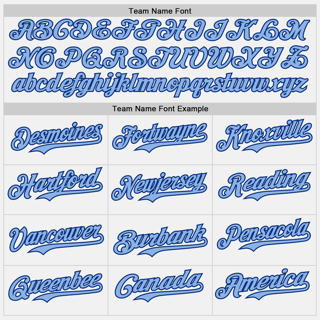 Custom White Light Blue Pinstripe Royal Authentic Two Tone Baseball Jersey