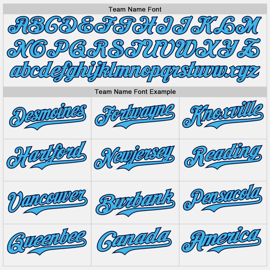 Custom White Sky Blue Pinstripe Navy Authentic Two Tone Baseball Jersey