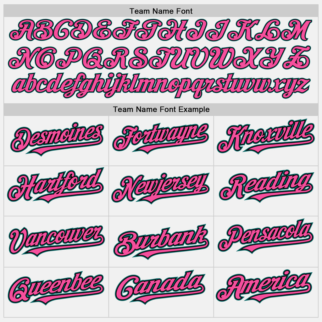 Custom White Black Pinstripe Teal-Pink Authentic Two Tone Baseball Jersey
