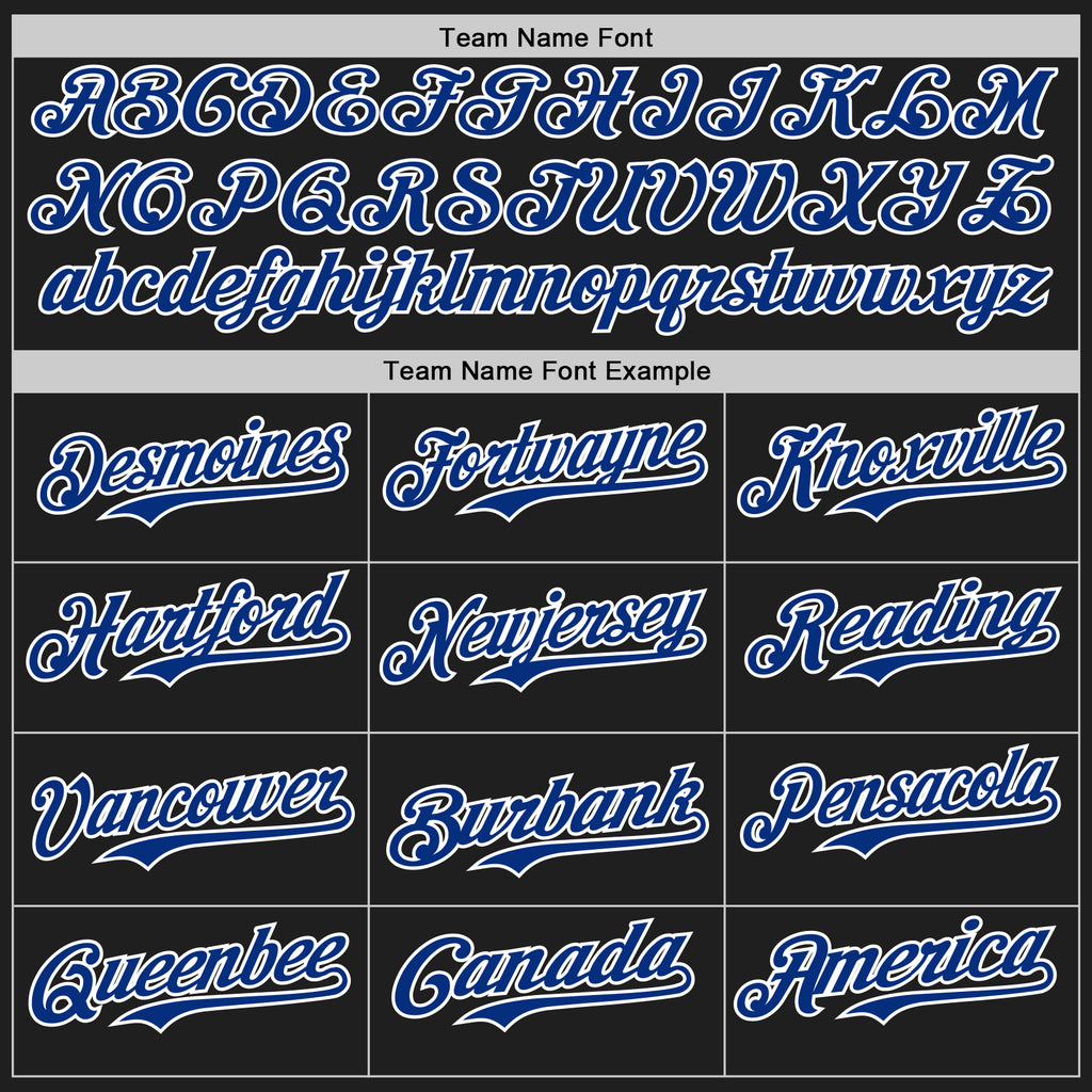Custom Black Royal Pinstripe White Authentic Two Tone Baseball Jersey