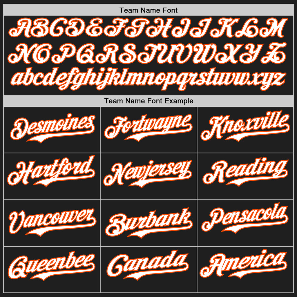 Custom Black Orange Pinstripe White Authentic Two Tone Baseball Jersey
