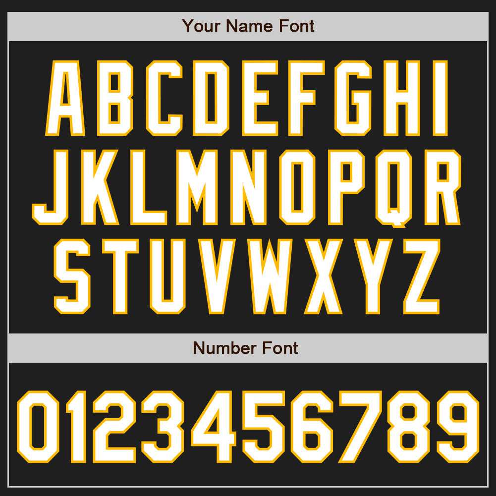 Custom Black Gold Pinstripe White Authentic Two Tone Baseball Jersey