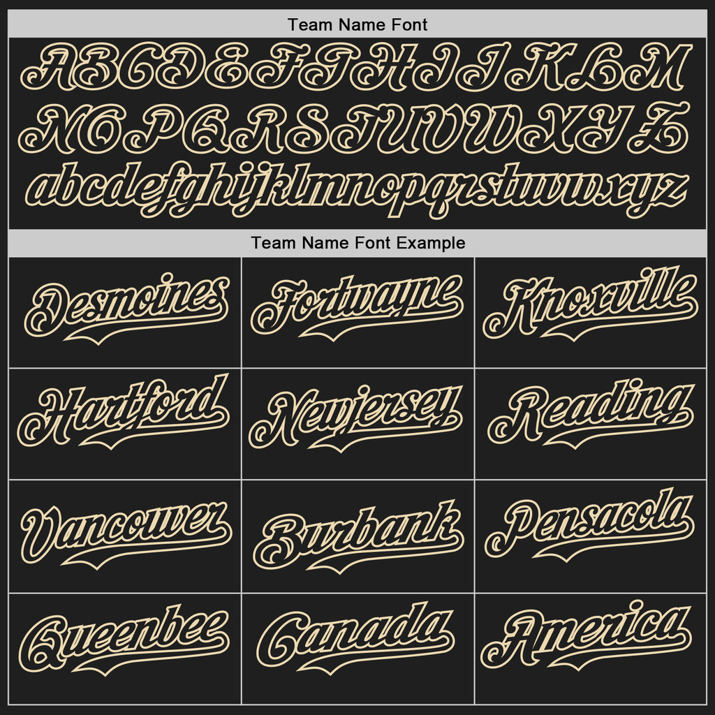 Custom Black Cream Pinstripe Cream Authentic Two Tone Baseball Jersey