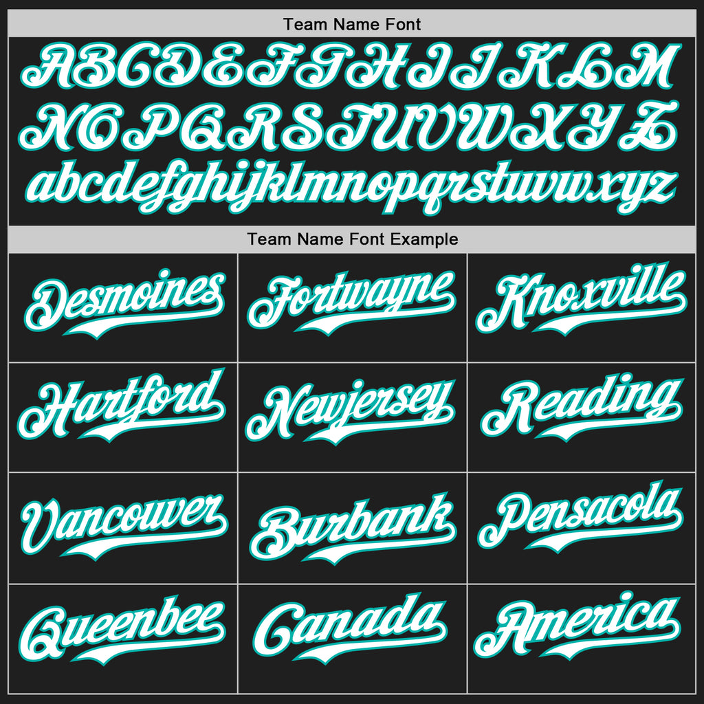 Custom Black Aqua Pinstripe White Authentic Two Tone Baseball Jersey
