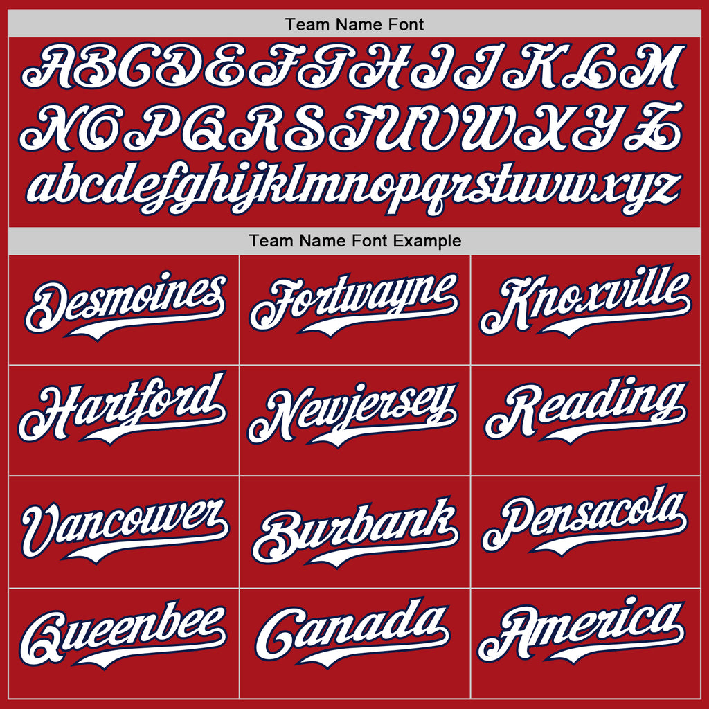 Custom Red Navy Pinstripe White Authentic Two Tone Baseball Jersey