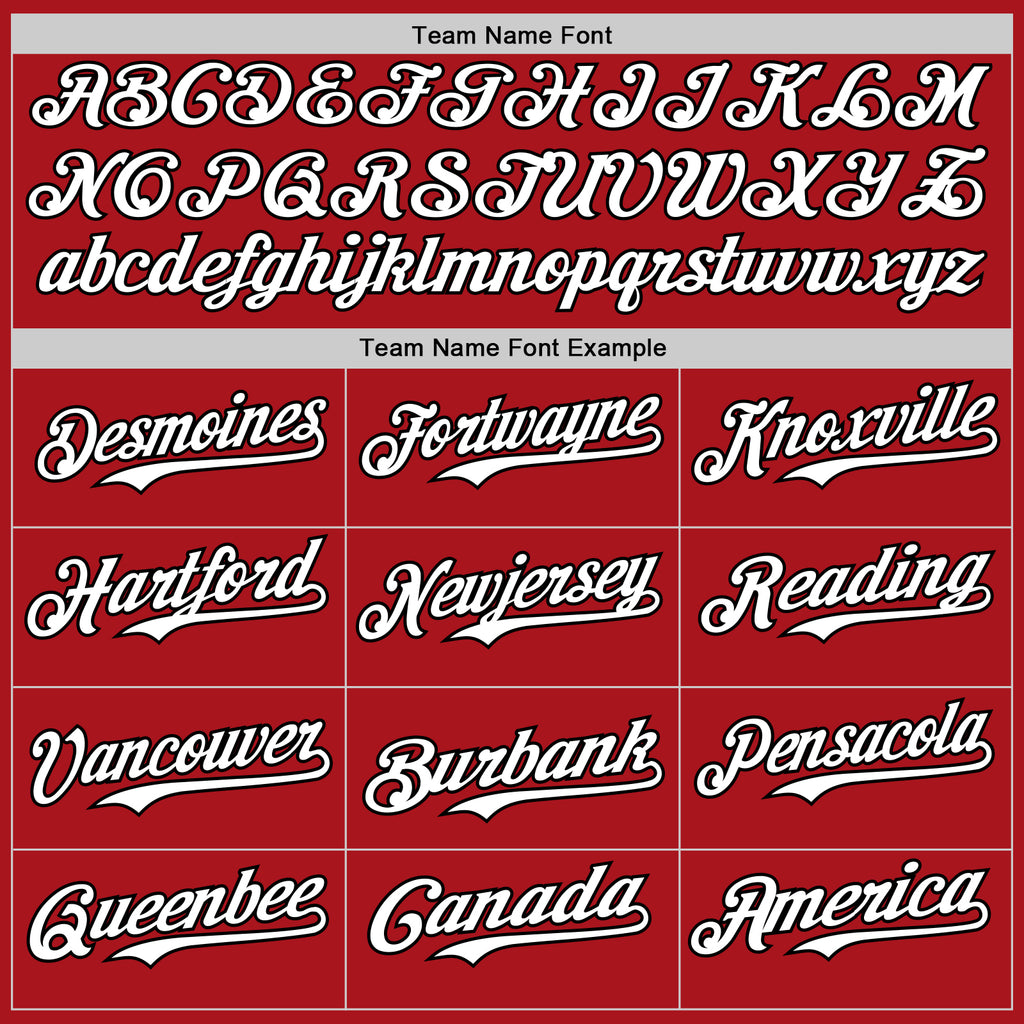Custom Red Black Pinstripe White Authentic Two Tone Baseball Jersey