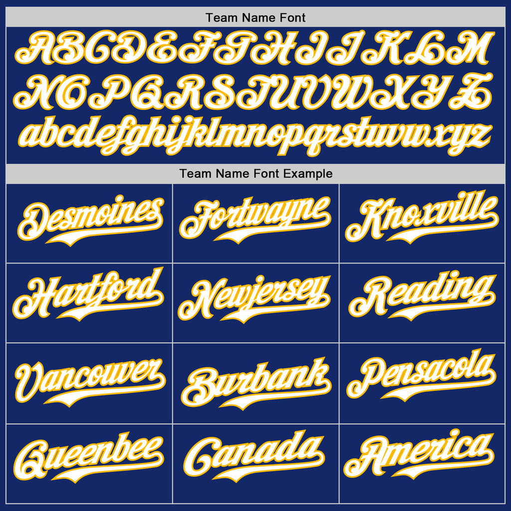 Custom Royal Gold Pinstripe White Authentic Two Tone Baseball Jersey