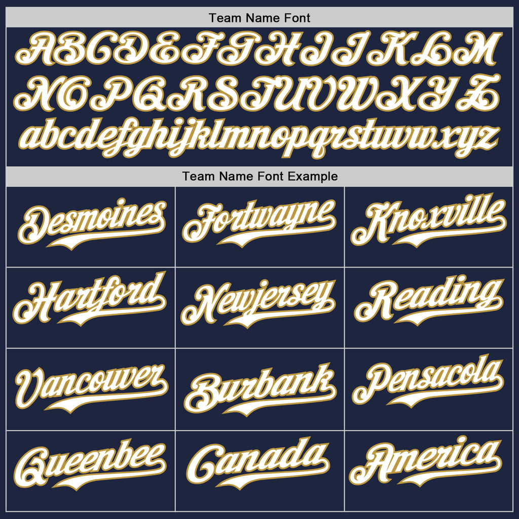 Custom Navy Old Gold Pinstripe White Authentic Two Tone Baseball Jersey