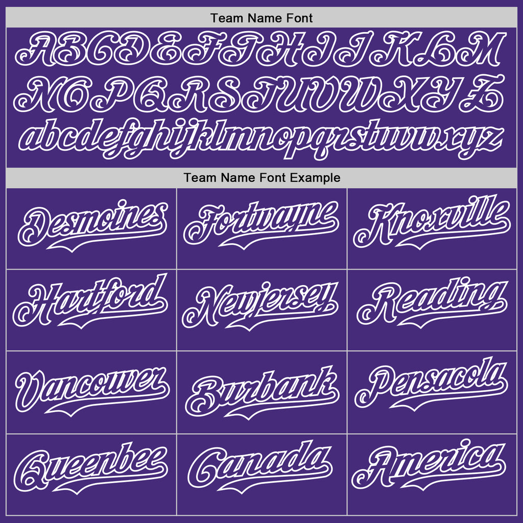 Custom Purple White Pinstripe White Authentic Two Tone Baseball Jersey