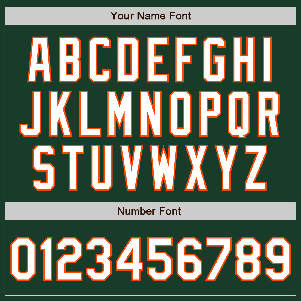 Custom Green Orange Pinstripe White Authentic Two Tone Baseball Jersey