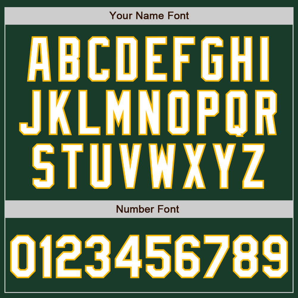 Custom Green Gold Pinstripe White Authentic Two Tone Baseball Jersey