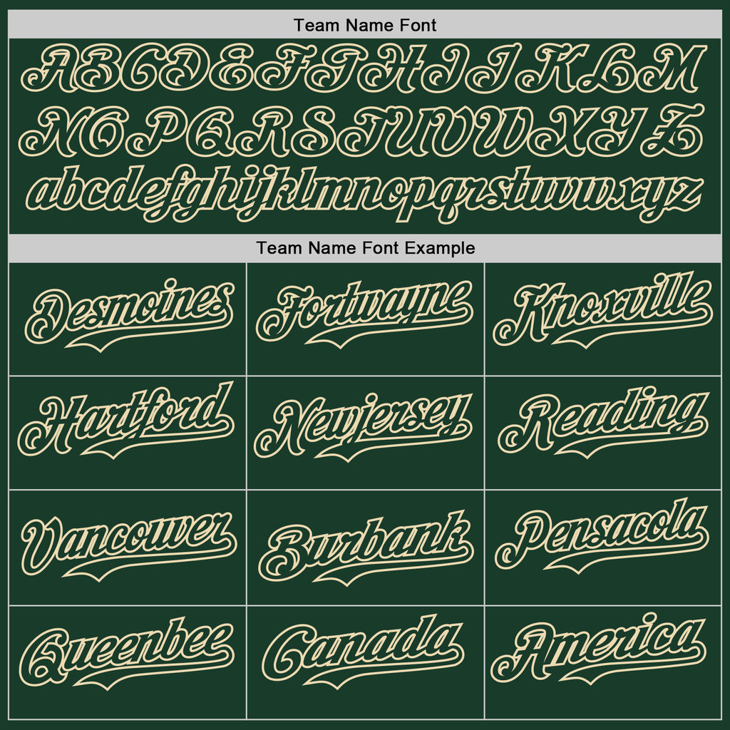 Custom Green Cream Pinstripe Cream Authentic Two Tone Baseball Jersey