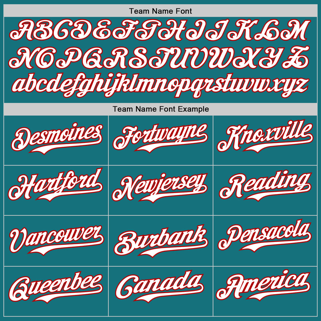 Custom Teal Red Pinstripe White Authentic Two Tone Baseball Jersey