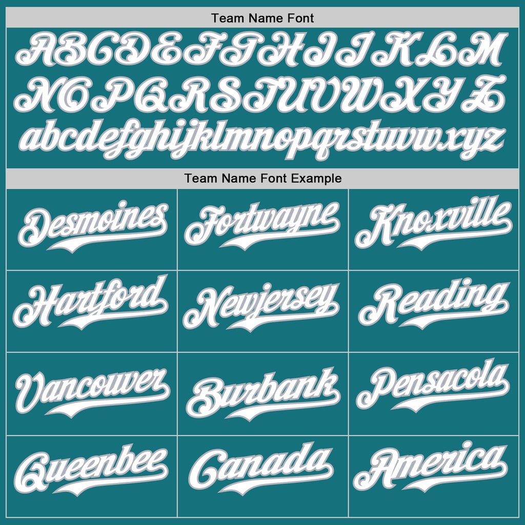 Custom Teal Gray Pinstripe White Authentic Two Tone Baseball Jersey