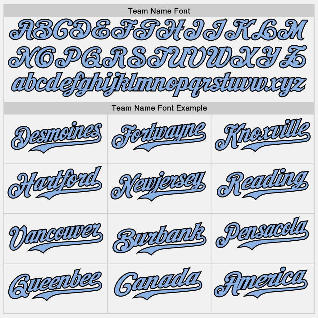 Custom White Light Blue-Black Authentic Baseball Jersey