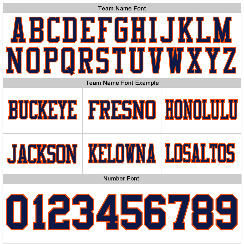 Custom White Navy-Orange Mesh Authentic Football Jersey