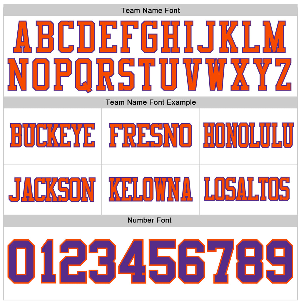 Custom White Purple-Orange Mesh Authentic Football Jersey
