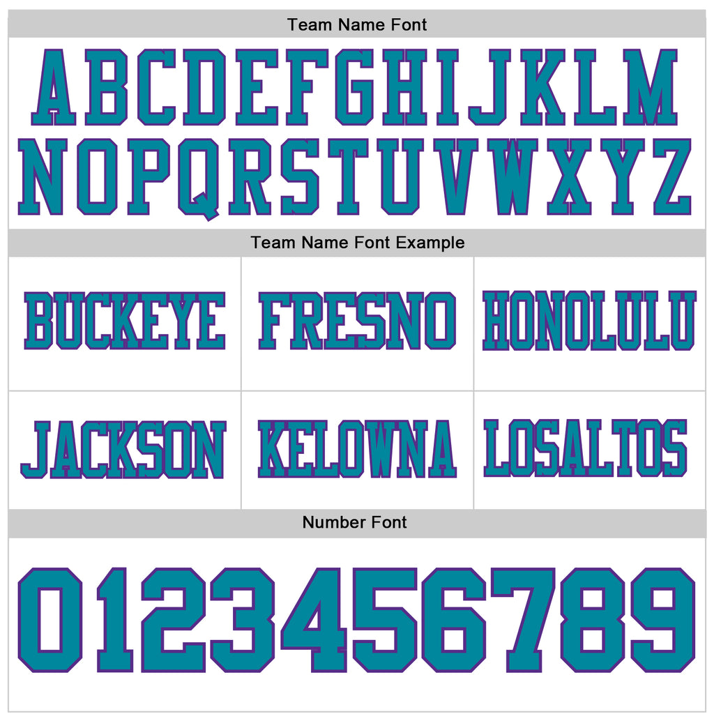 Custom White Teal-Purple Mesh Authentic Football Jersey
