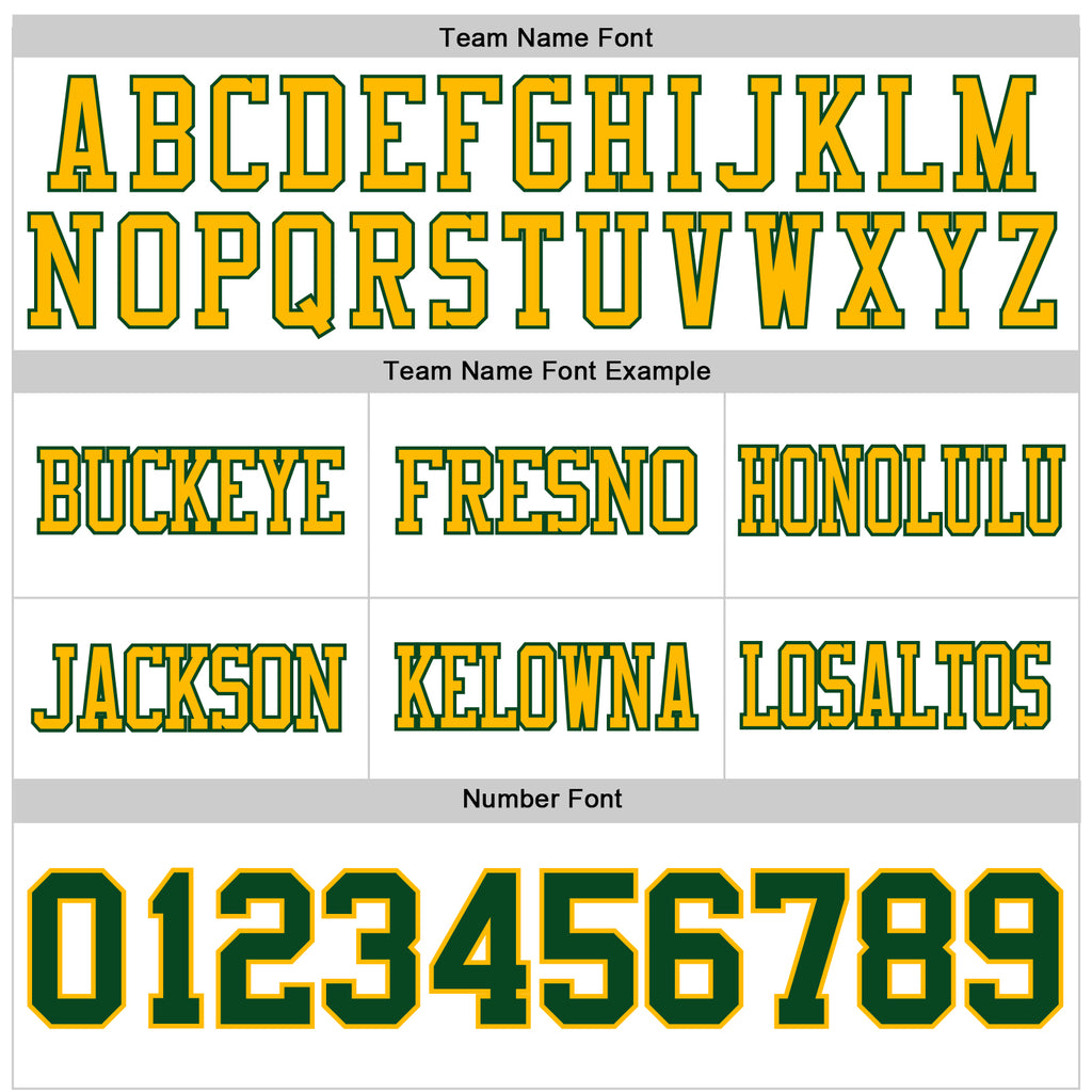 Custom White Green-Gold Mesh Authentic Football Jersey