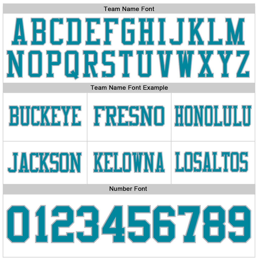 Custom White Teal-Gray Mesh Authentic Football Jersey