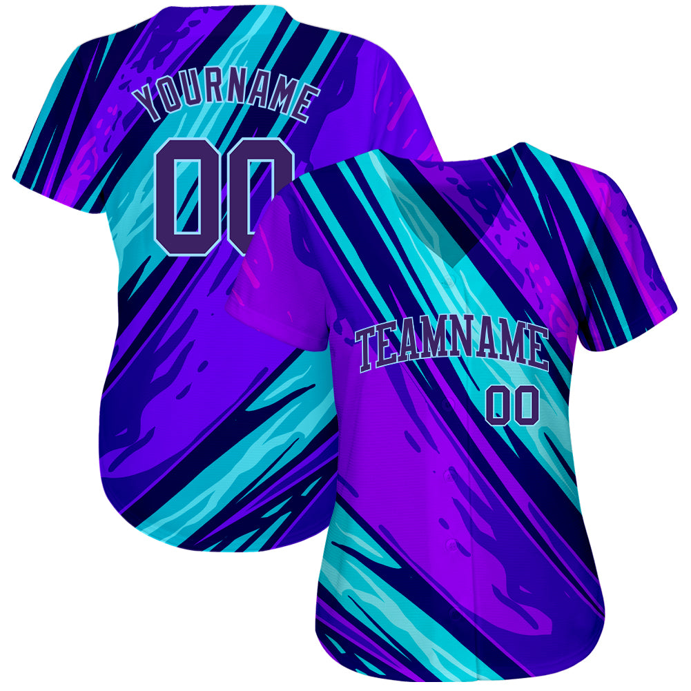 Custom 3D pattern design on authentic baseball jersey for sport team with abstract pattern and free shipping2
