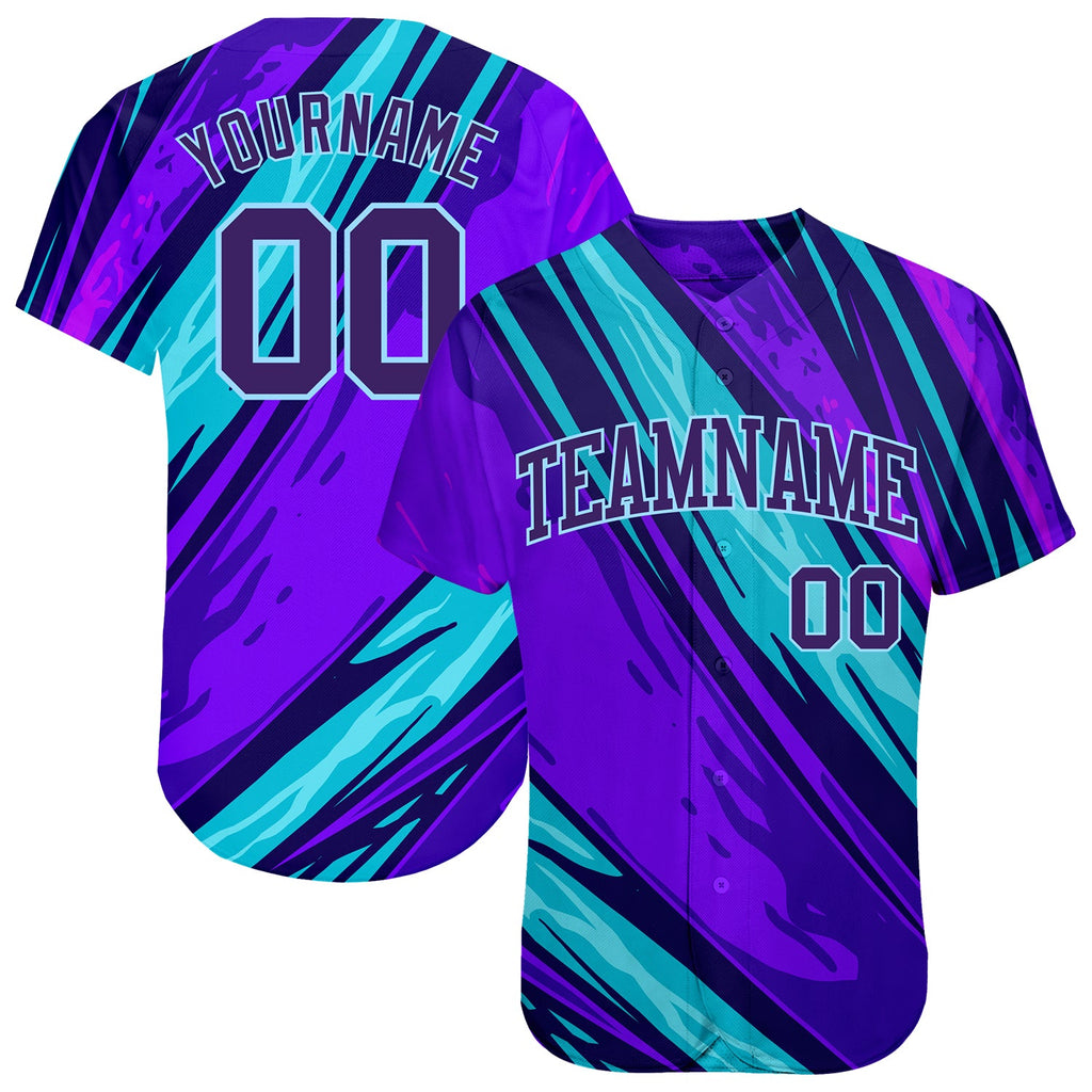 Custom 3D pattern design on authentic baseball jersey for sport team with abstract pattern and free shipping4