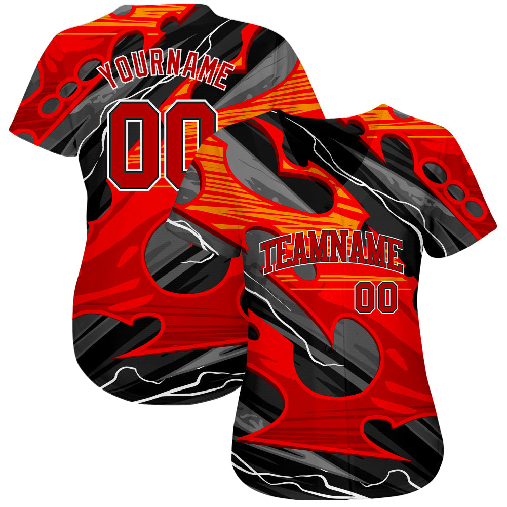 Custom 3D pattern design abstract pattern on authentic baseball jersey for sport team with free shipping0