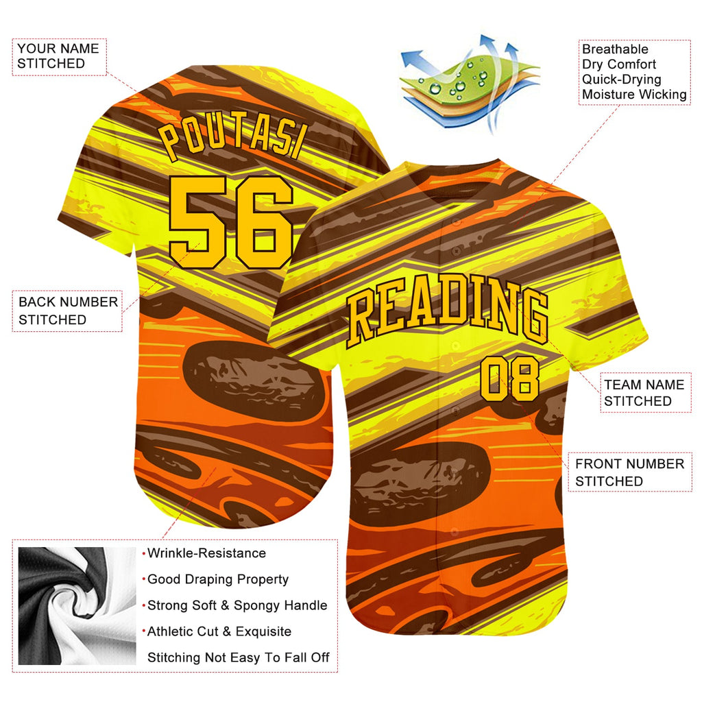Custom 3D pattern design abstract pattern on authentic baseball jersey for sport team with free shipping2
